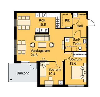 Bild Bostadsrättslägenhet i Borås